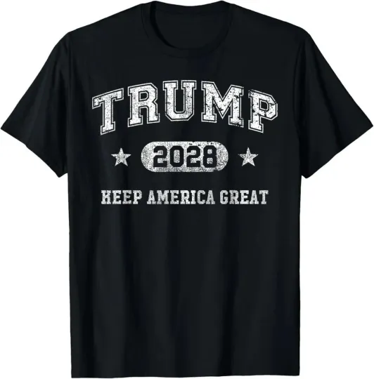 Discover Donald Trump 2028 Shirt Keep America Great Trump 2028 Vintage T-Shirt