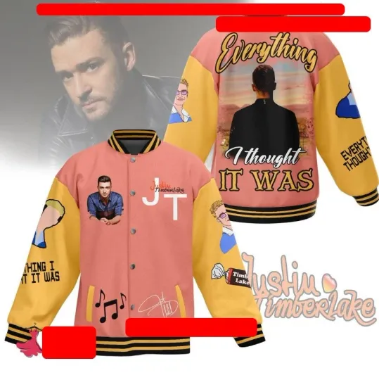 Discover Justin Timberlake Everything I Thought It Was Baseball Jacket For New Shirt