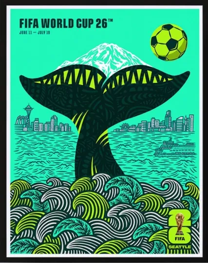 Discover NEW Seattle Host City Poster World Cup 2026 Poster