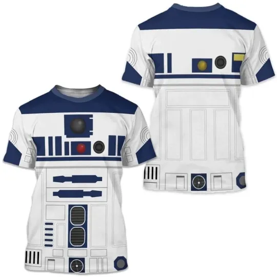 Discover R2D2 Halloween Cosplay 3D All Over Print Unisex T-Shirt