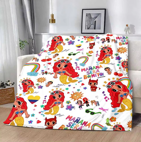 Discover Karol G Manana Printed Blanket Picnic Blankets Warm Blanket Soft and Comfortable Blanket Home Travel Birthday Gift