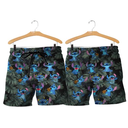 Discover Stitchh Matching Shirt And Shorts, Disneyyy Beach Outfit, Lilo And Stitchh Summer