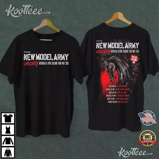 Discover New Model Army Australia And New Zealand Tour May 2025 T-Shirt