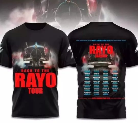Discover J Balvin Back To The Rayo Tour 2025 3D T-Shirt Unisex Shirt All size