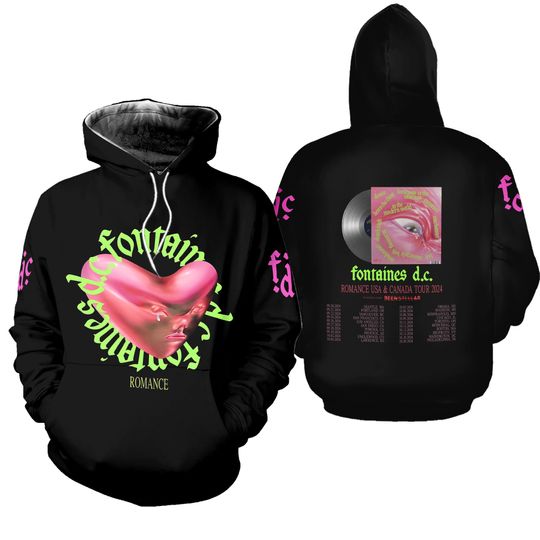 Discover Fontaines D.C. Romance USA And Canada Tour 2024 3D Hoodie