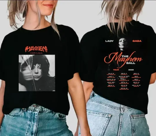 Discover Ld ga The Mayhem Ball Tour 2025 T Shirt Concert Fan Graphic Gift Merch