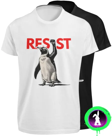 Discover Resist T SHIRT Protest Penguin Activist Prevent Fascism I stand with Canada