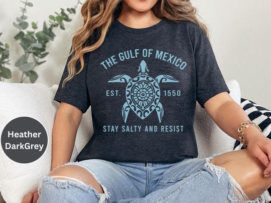 Discover Gulf of Mexico Stay Salty Resistance Shirt, Subtle Political Shirt, Anti Trump shirt