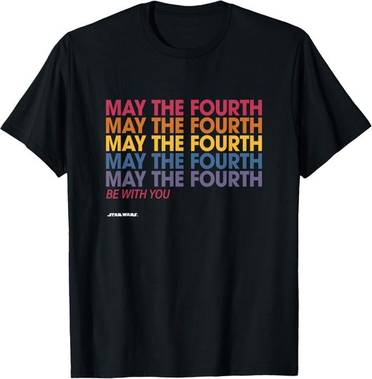 Discover Starr Warss May The Fourth Be With You Stacked Colors Vintage T-Shirt