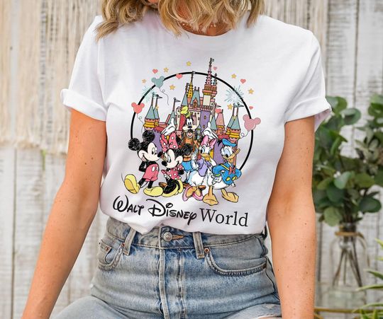 Discover Retro Walt Disneyyworld Shirt, Mickeyy And Friends Shirt, Vintage Disneyyworld Shirt