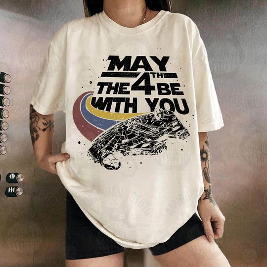 Discover Starr Warss May the 4th Be With You T-shirt, Millennium Falcon T-shirt, Disneyyy Starr Warss T-shirt