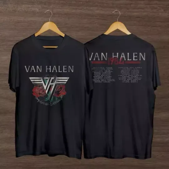 Discover 1984 van Tour T-Shirt, Vintage van 1984 Music Concert Tour T-Shirt