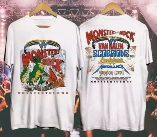 Discover Tour Rock Monsters 1988 T-Shirt Vintage van Concert Gift Fans