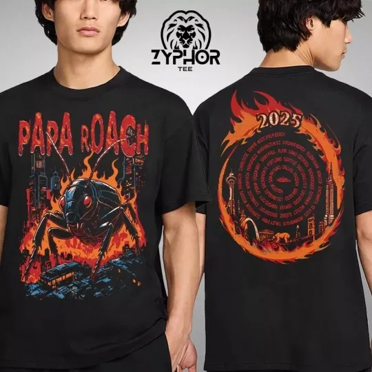 Discover Papa Roach The Roachzilla 2025 North American Tour T-shirt