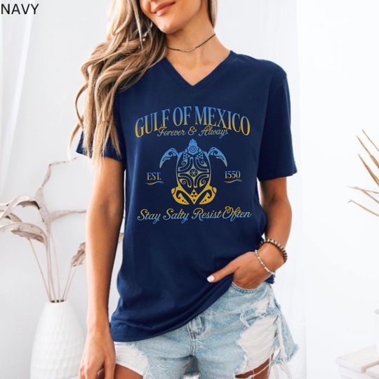 Discover Gulf of Mexico Stay Salty Shirt, Retro Beach Shirt, Summer Shirt
