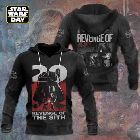 Discover Vintage Starr Warss 20th Anniversary Hoodie, Revenge Of The Sith Hoodie