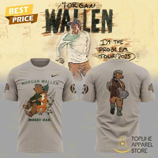 Discover Wallen Western Mossy-Oak   Im The Problem Tour 2025 3D T-Shirt