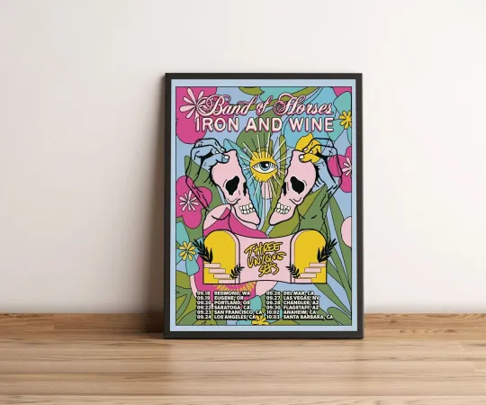 Discover Band Of Horses With Iron And Wine Summer Tour 2025 Poster