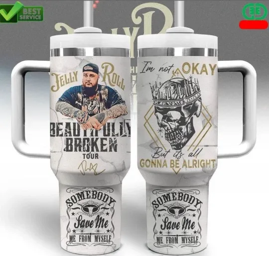 Discover Jelly Roll Beautifully Broken Tour Tumbler