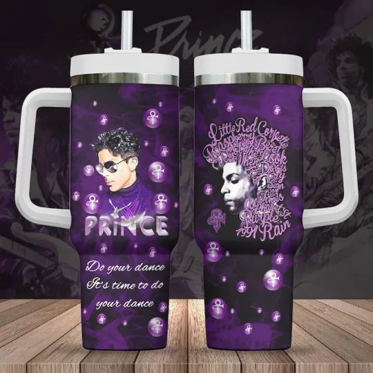 Discover Prince Purple Tumbler 40Oz, Pur Rain Tumbler, Rock Music, Music Lover Gift