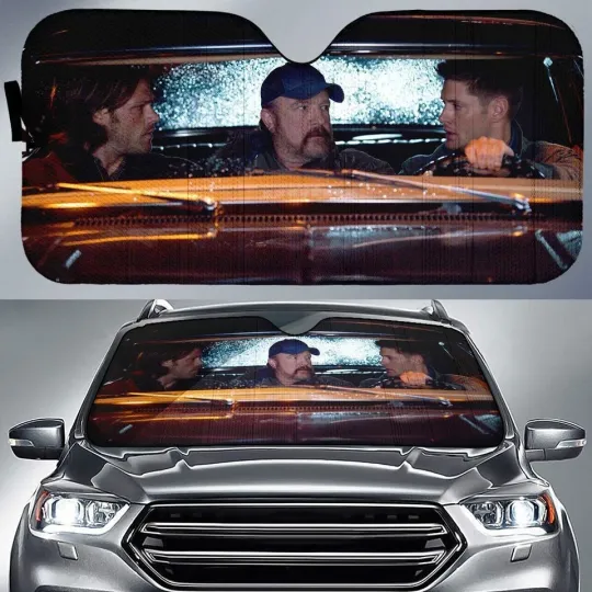 Discover Supernatural Car Sunshade, Man Cave Car Garage Accessories Home Decor