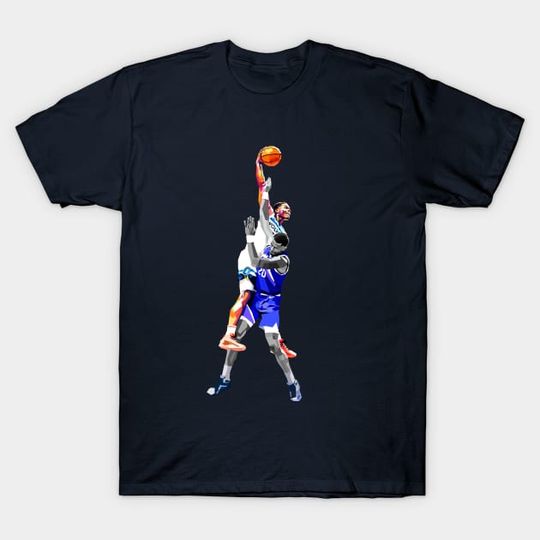Discover Anthony Edwards Dunk on John Collins WPAP T-Shirt