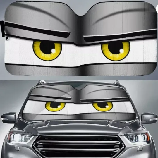 Discover Suspicious Car Eyes Car Sunshade, Man Cave Car Garage Accessories Home Decor