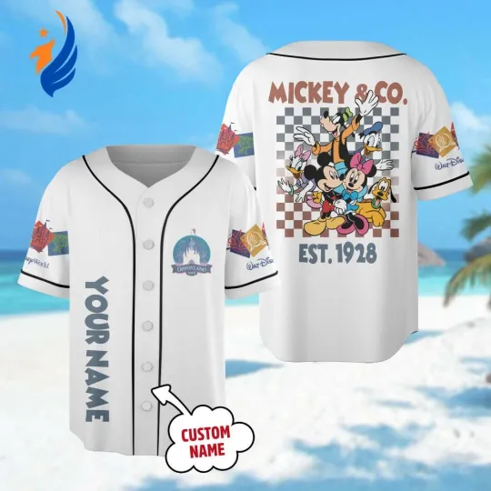 Discover Personalized Mickeyy And Friends Gift For Disneyyy Fan Baseball Jersey