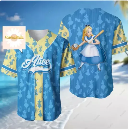Discover Halloween Alice The Wonderland 3D BASEBALL JERSEY SHIRT