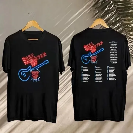 Discover Luke Bryan Country Song Came On Tour 2025 Shirt, Luke Bryan 2025 Concert T-Shirt