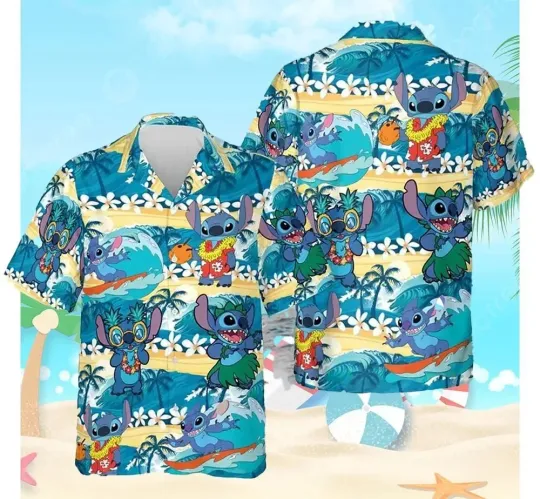 Discover Lilo Stitchh Themed Hawaiian Beach Vacation Hawaiian Shirt