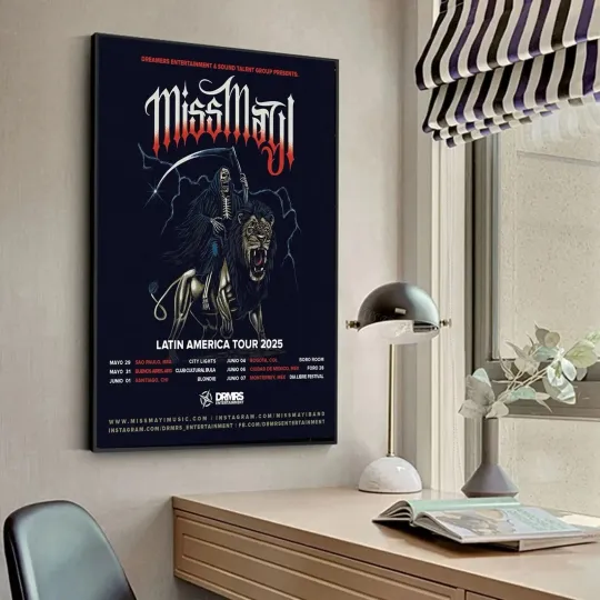 Discover Miss May I Latin America Tour 2025 Poster
