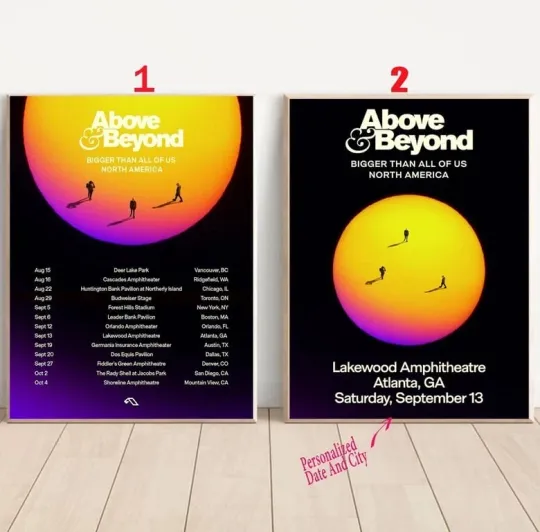 Discover Custom Above & Beyond Announce 2025 North American Tour Poster