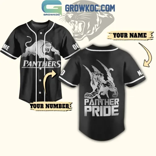 Discover Penrith Panthers Rugby Panther Pride Personalized Baseball Jersey