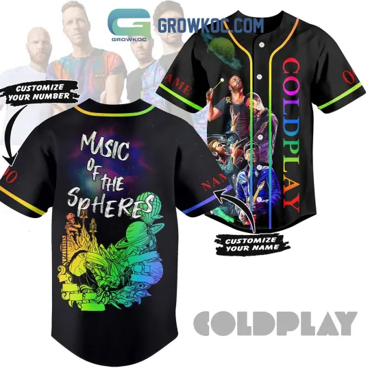 Discover Cold Play Music Of The Spheres Personalized Baseball Jersey
