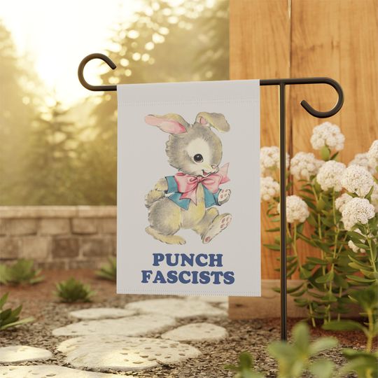 Discover Anti Fascism Punch Fascists Garden Flag, Social Activist Flag