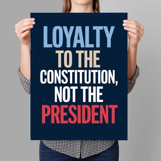 Discover Loyalty to Constitution Resist Protest Sign