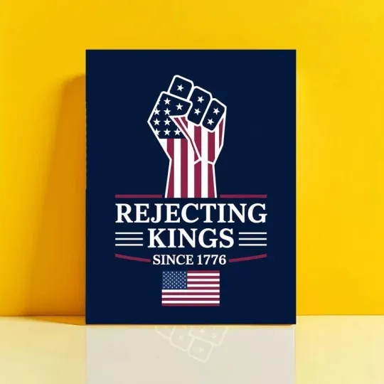 Discover Rejecting Kings Since 1776 Protest Sign