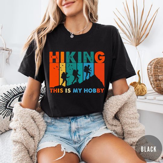 Discover Hiking T-Shirt, Retro Hiking Tee, Hiker Gift Shirt, Mountain Adventure Tee
