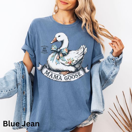 Discover Comfort Colors Cute Mama Goose Graphic T-Shirt, Vintage Farm Animal Shirt