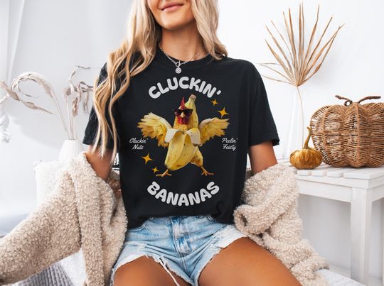 Discover Chicken Banana, Dad Joke T-shirt, Humorous Graphic Tee, Chicken Lover Gift