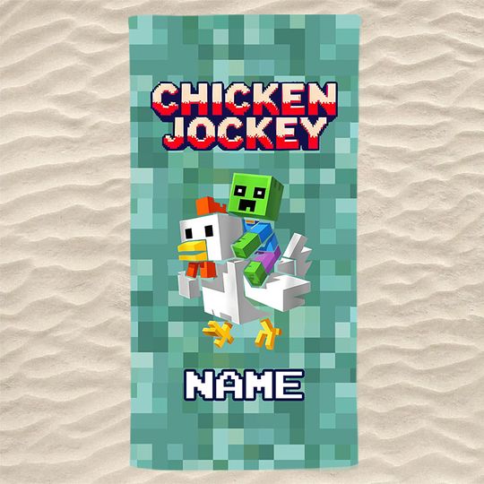 Discover Minecraft Beach Towel, Chicken Jockey, Minecraft Movie