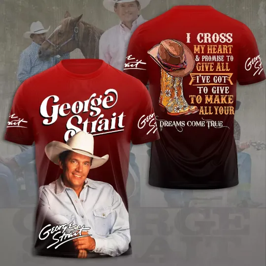 Discover George Strait King Of Country Music 3D 2025 Tour T-Shirt