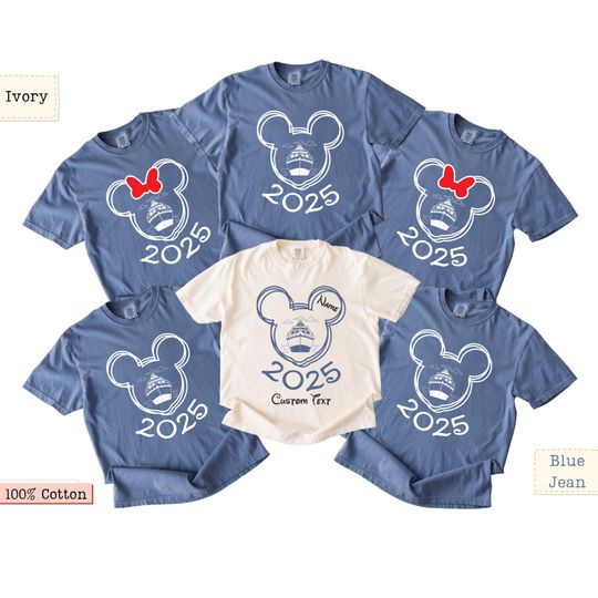 Discover Comfort Colors Disneyyy Cruise 2025 Family Vacation Shirt, Custom Matching