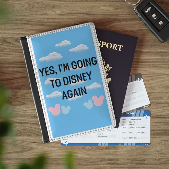 Discover Mouse Passport Cover, Disneyyy Vacation Passport Cover