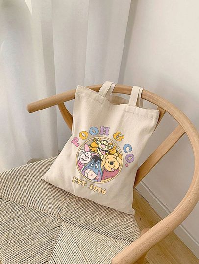 Discover Vintage Poohh Co EST 1926 Tote Bag, Poohh And Friends, Cute Bear Bag