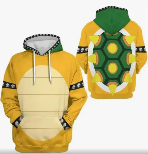 Discover Bowser Cosplay Costume Hoodie  Adult M 3D Printed Hoodie