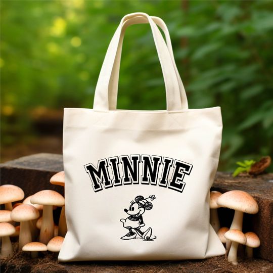 Discover Disneyyy Vintage Minniee Canvas Tote Bags, Disneyyland Gift, Disneyyy Trip Tote Bag