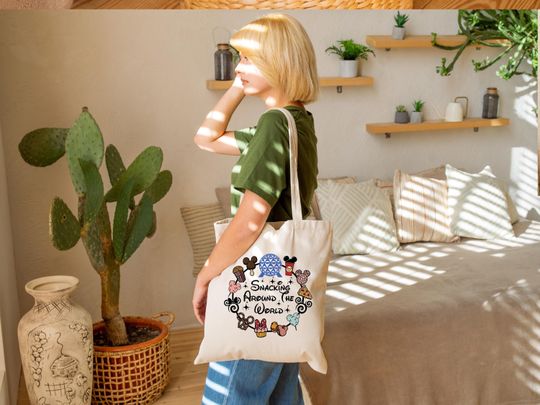 Discover Snacking Around the World Tote Bag, Disneyyy Bag, Disneyyy Family Bag