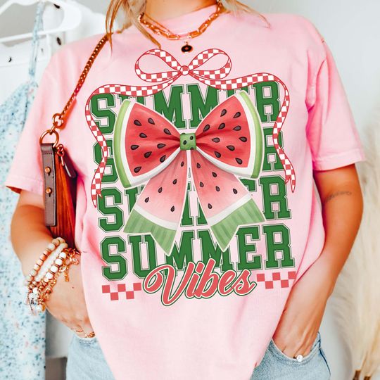 Discover Watermelon Summer Vibes Shirt, Retro Girly Summer Shirt